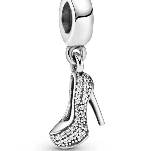 Brand NEW Authentic Pandora Pavé Stiletto Shoe Dangle Charm Jewelry S925 ALE - Picture 2 of 8